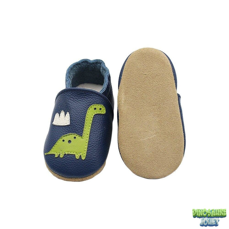 Chaussons Cuir Souple Dinosaure