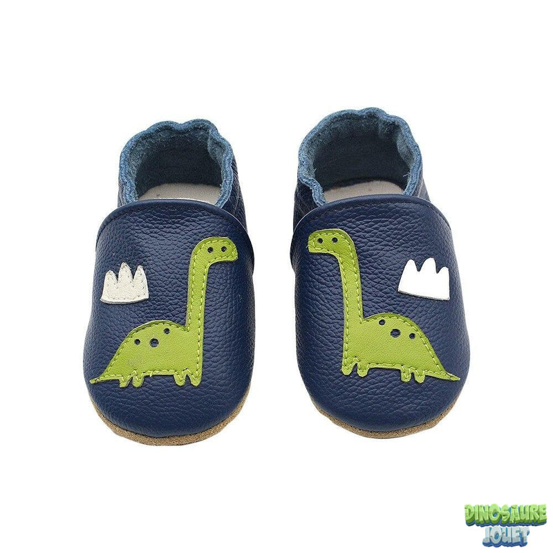 Chaussons Cuir Souple Dinosaure
