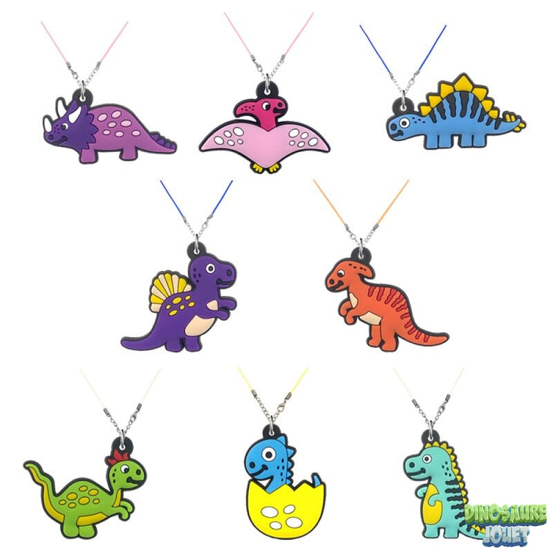 Collier rigolos Dinosaure