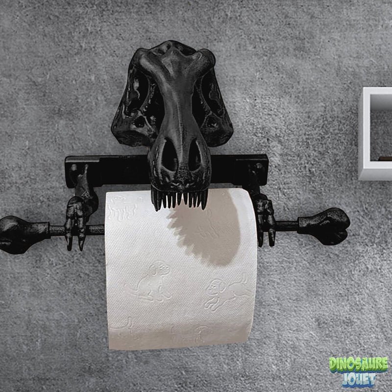 Derouleur papier wc Dinosaure noir