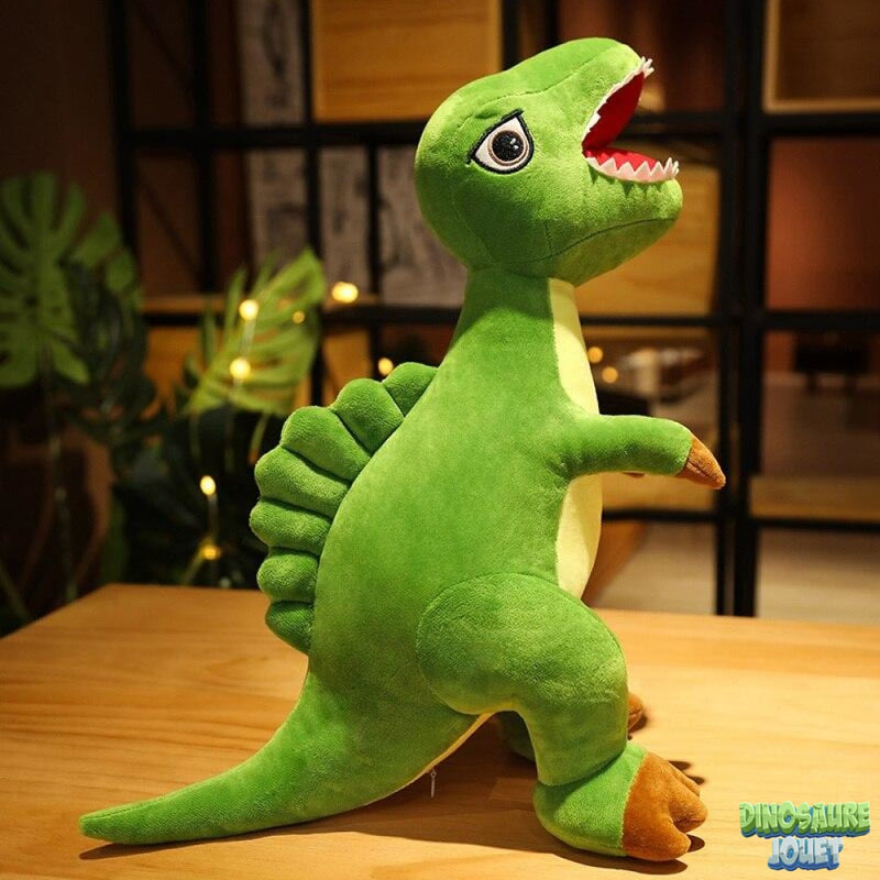 Dinosaure peluche spinosaure trois couleurs