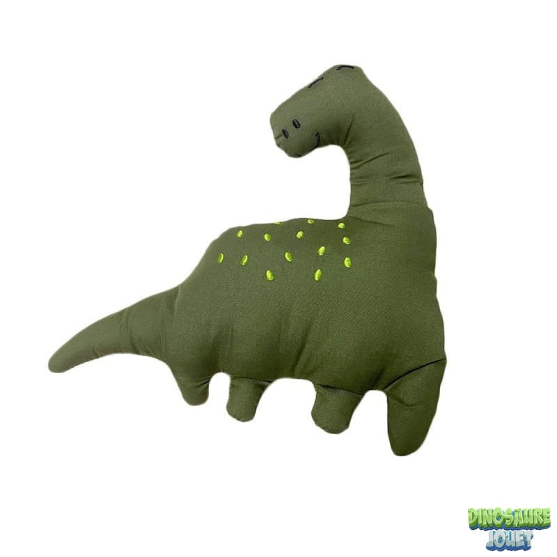 Doudou Dinosaure vert tissu