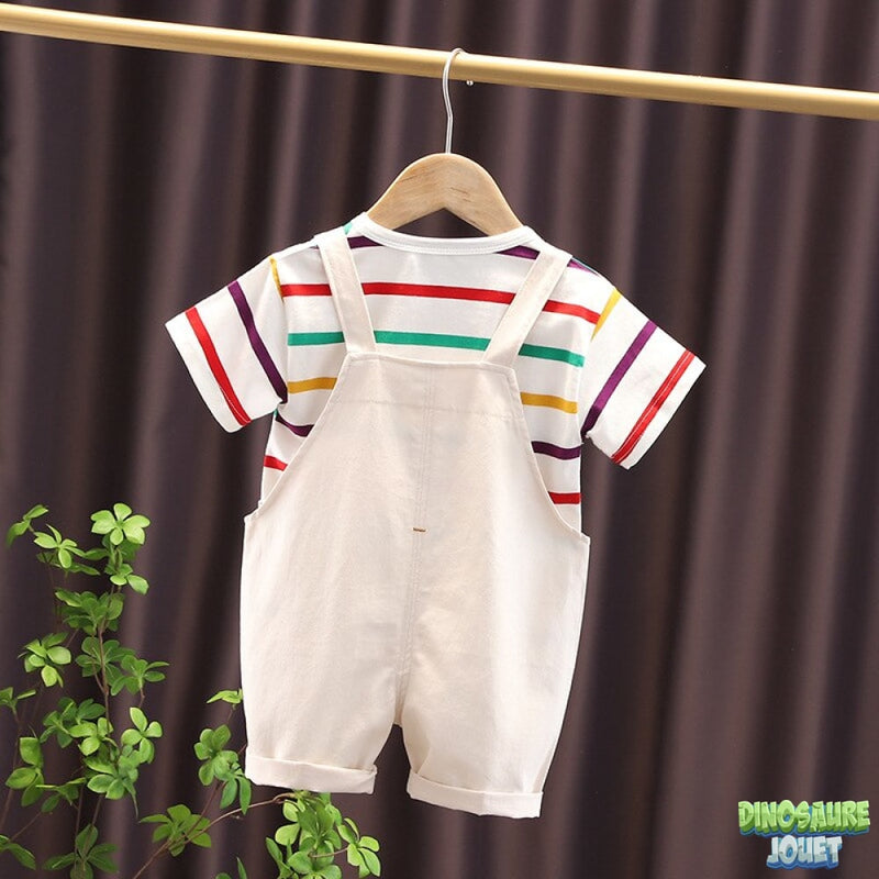 Ensemble bébé bretelle Dinosaure