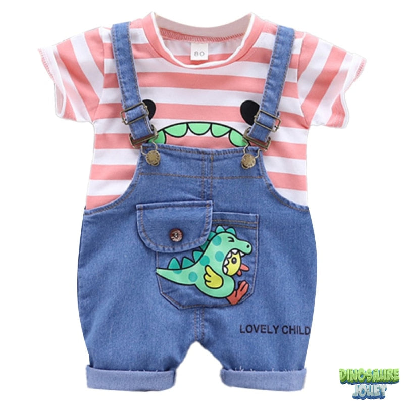 Ensemble bretelle garçon Dinosaure