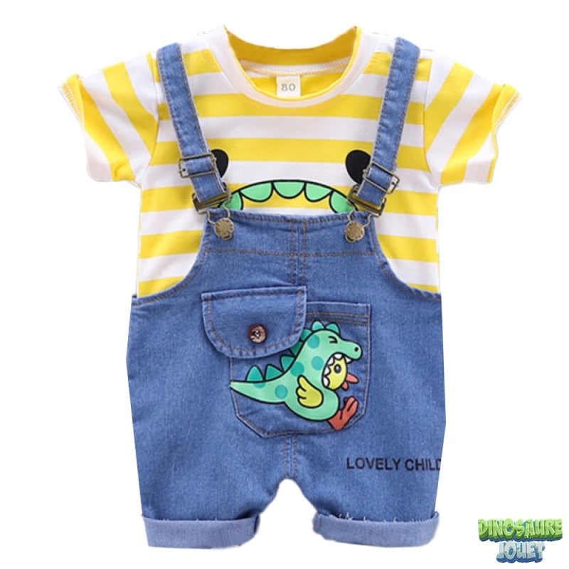 Ensemble bretelle garçon Dinosaure