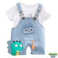 Ensemble short bretelle garçon Dinosaure