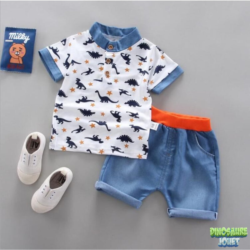 Ensemble short garçon Dinosaure