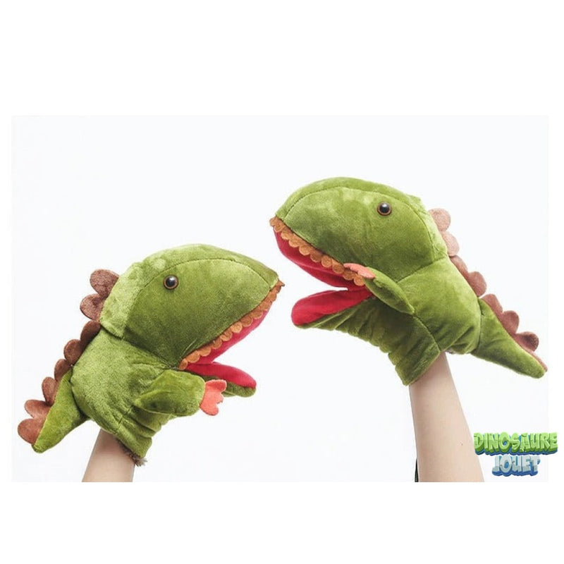 Gants marionnette Dinosaure vert