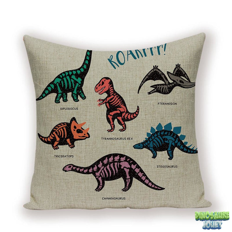 Housse de coussin 45x45 Dinosaure