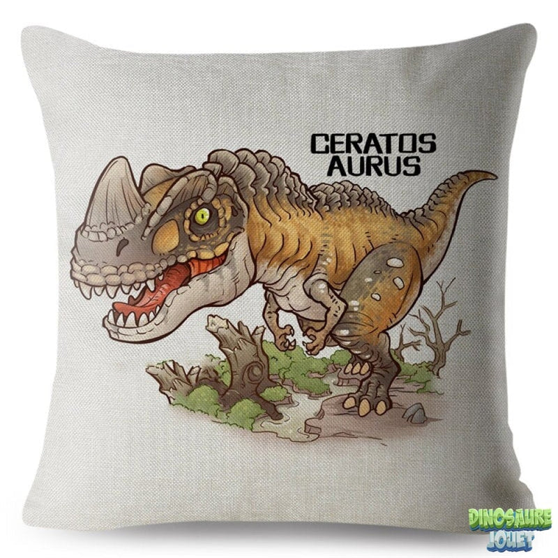 Housse de coussin carré Dino fun
