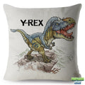 Housse de coussin carré Dino fun