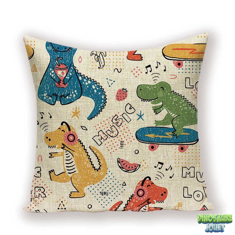 Housse de coussin Dinosaure amusant