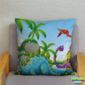 Housse de coussin Dinosaure au jurassique