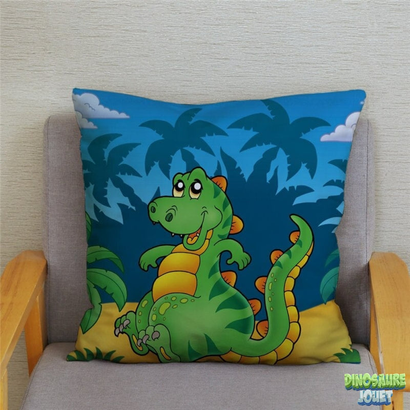 Housse de coussin rigolo Dinosaure