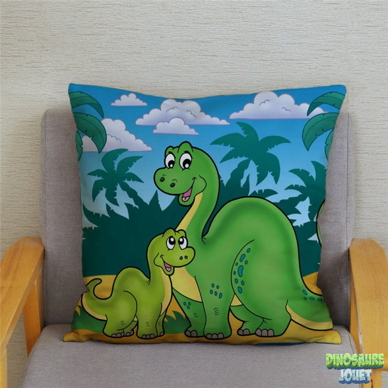 Housse de coussin rigolo Dinosaure