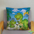 Housse de coussin rigolo Dinosaure