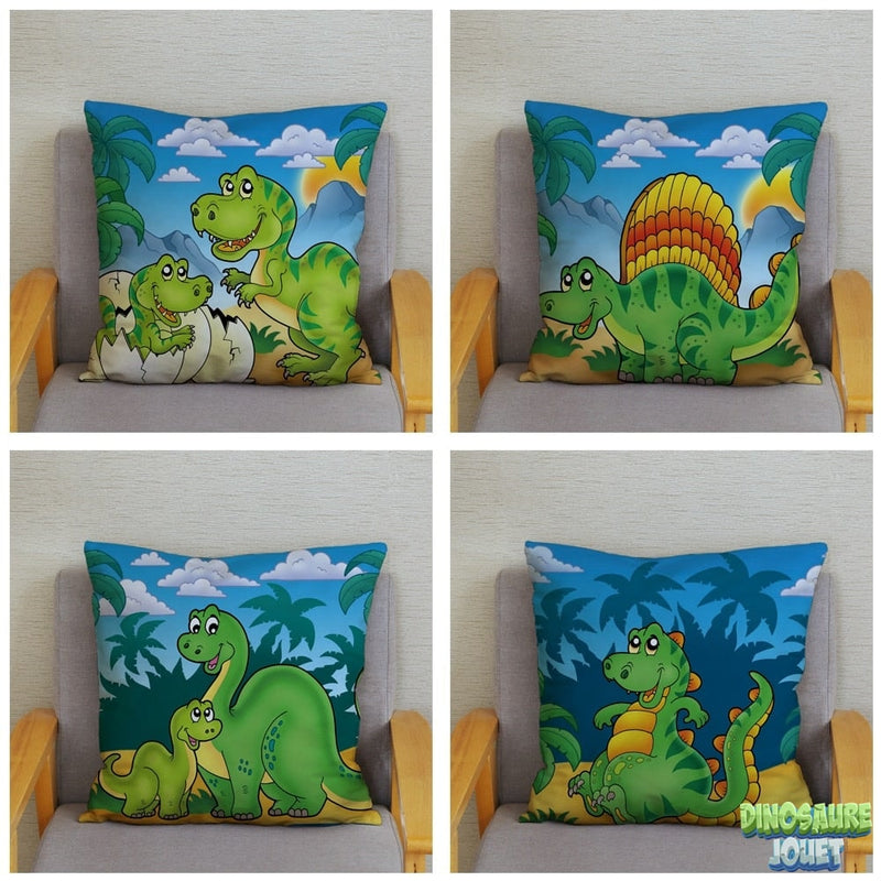 Housse de coussin rigolo Dinosaure