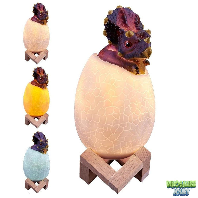 Lampe veilleuse colorée tricératops