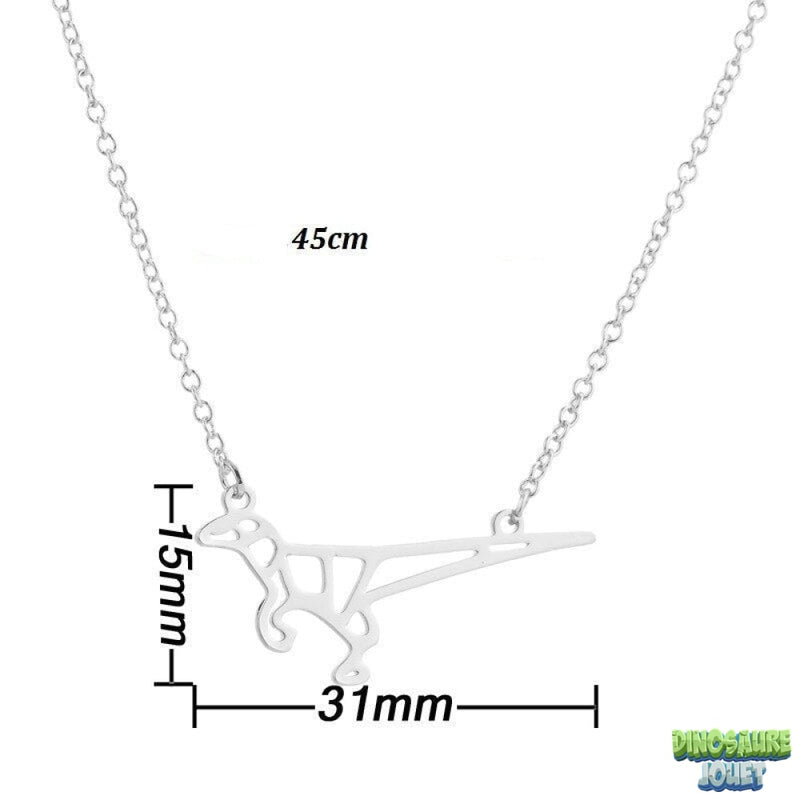 Longue chaine avec pendentif Dinosaure