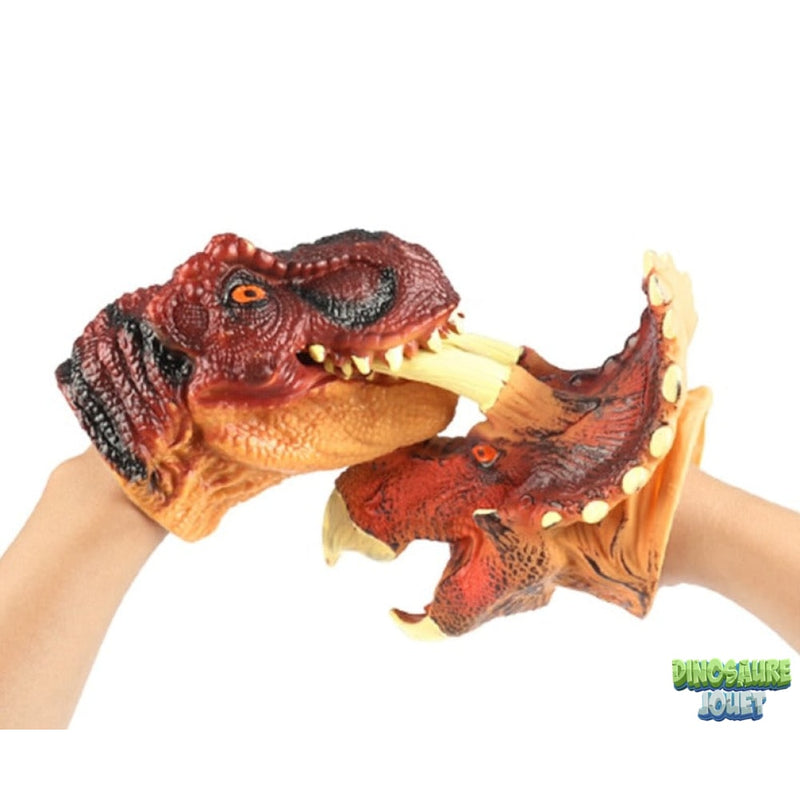 Marionnette t-rex brun
