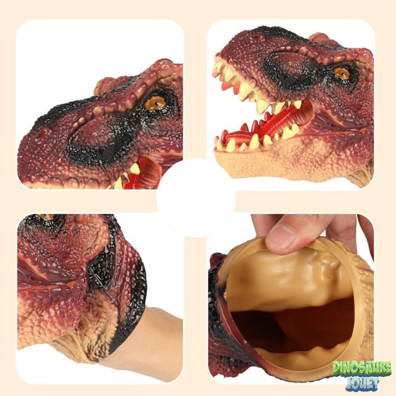 Marionnette t-rex brun