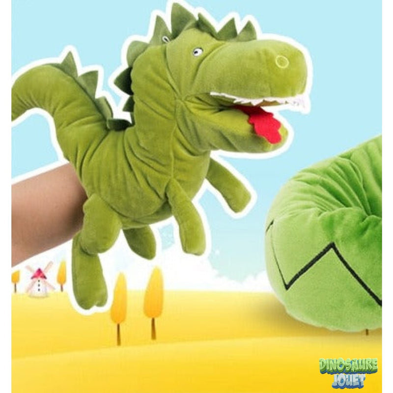 Marionnette t-rex vert