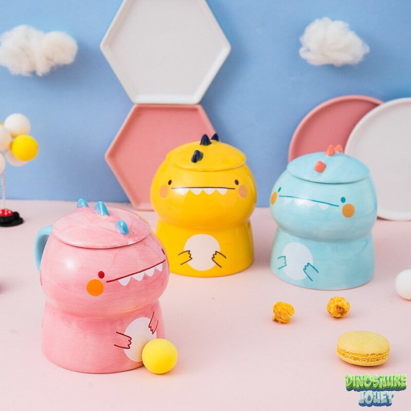 Mug Dinosaure 3D avec couvercle