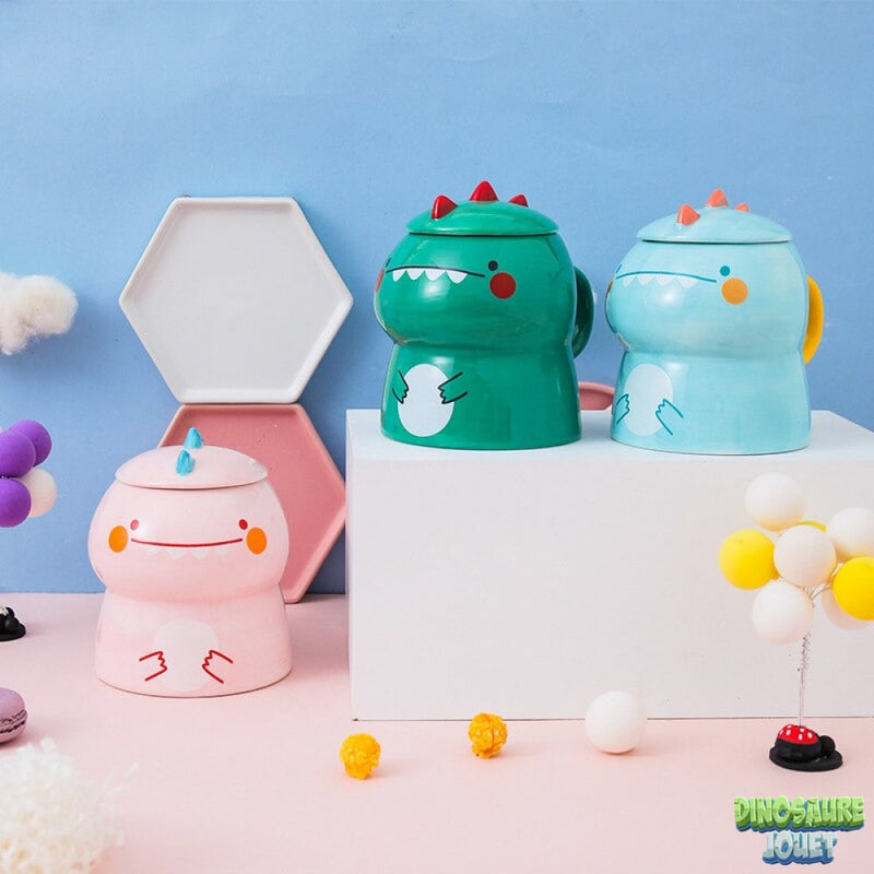 Mug Dinosaure 3D avec couvercle