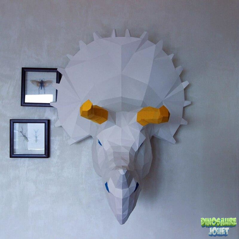 Origami dinosaure Tricératops