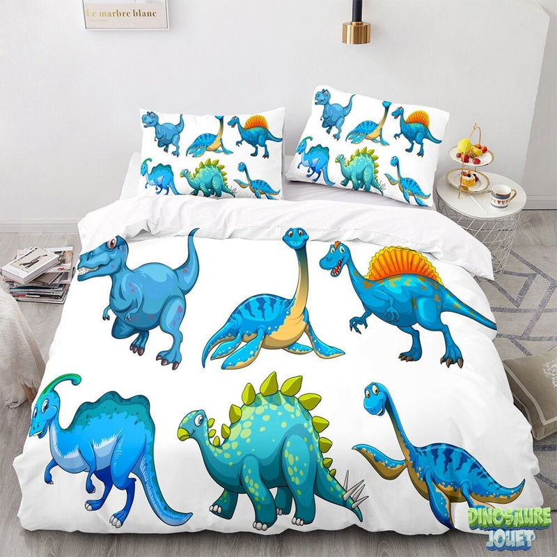 Parure de lit Dinosaure turquoise