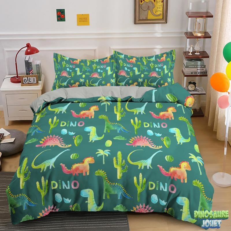Parure de lit vert Dinosaure