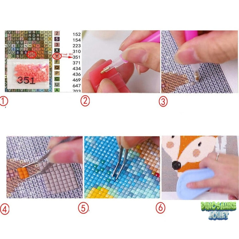 Peinture diamant Dinosaure grande taille