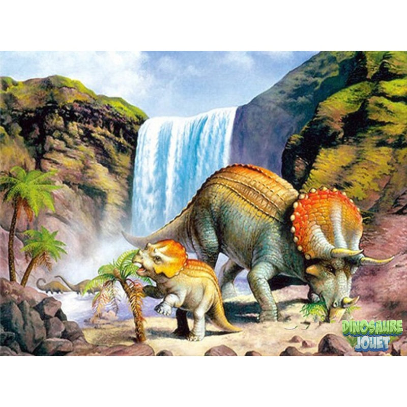 Peinture diamant Dinosaure: tricératops