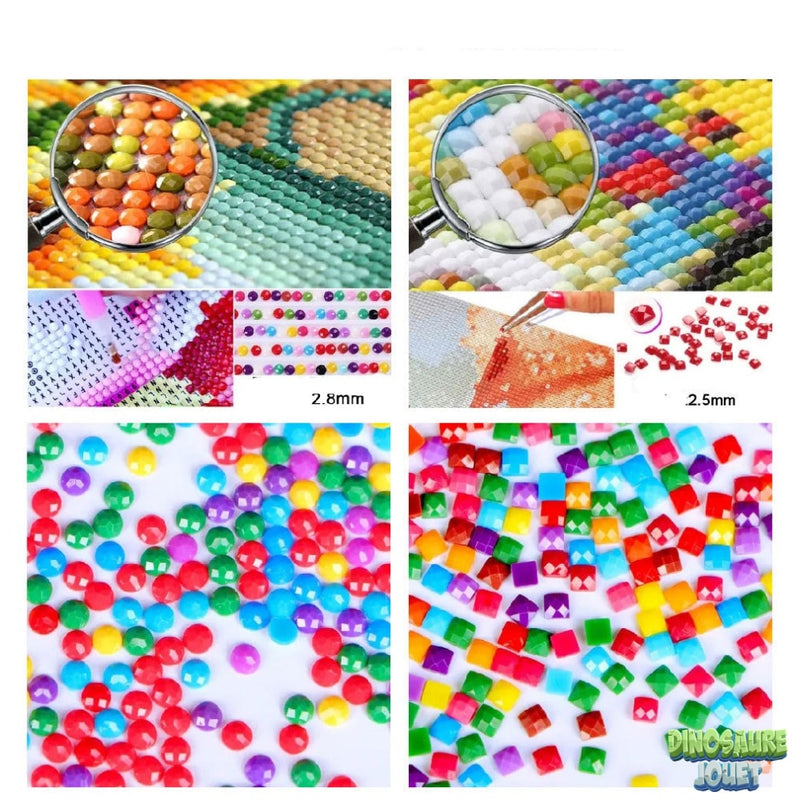 Peinture diamant T-rex couleur
