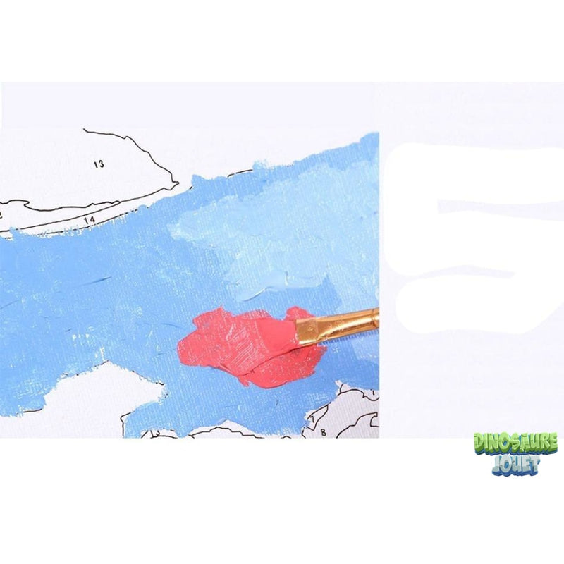 Peinture numero dinosaure enfant