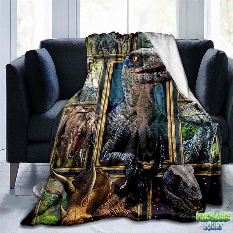 Plaid polaire dinosaure
