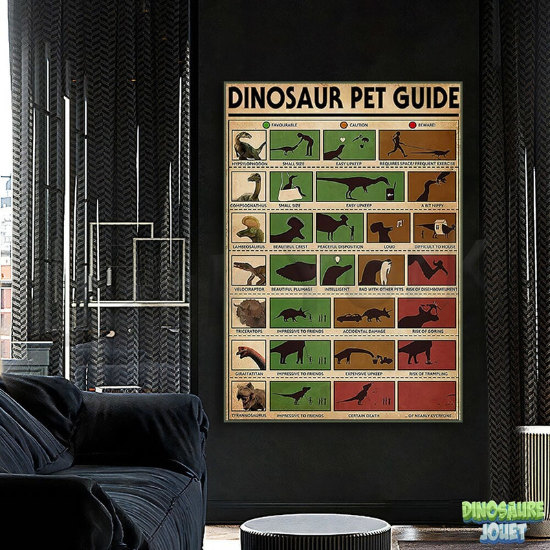 Poster dinos de compagnie