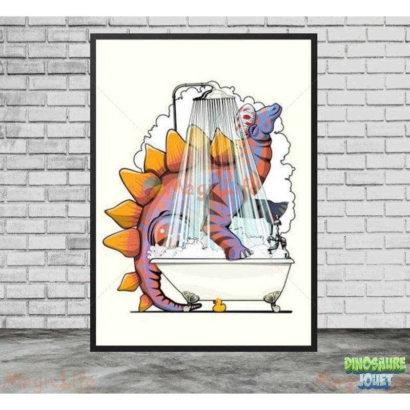 Poster Dinosaure pour la douche