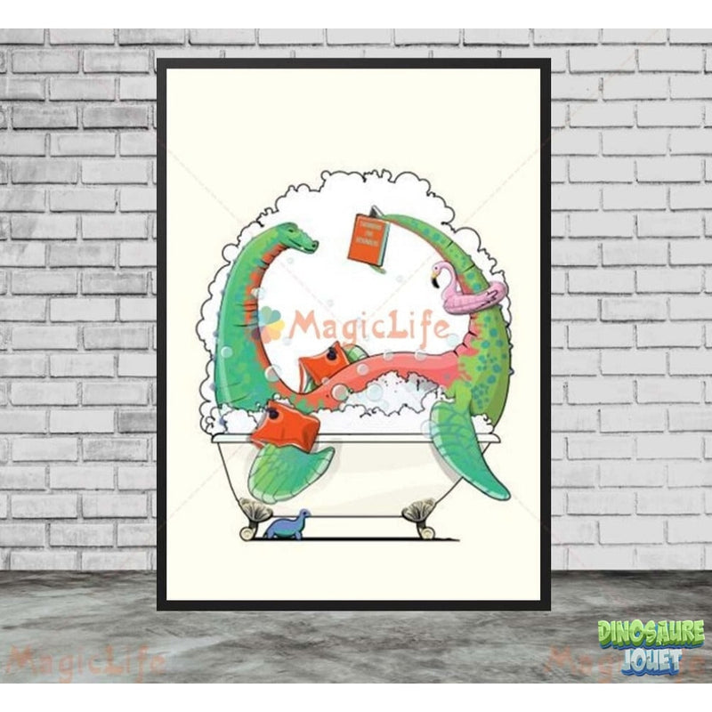 Poster Dinosaure pour la douche