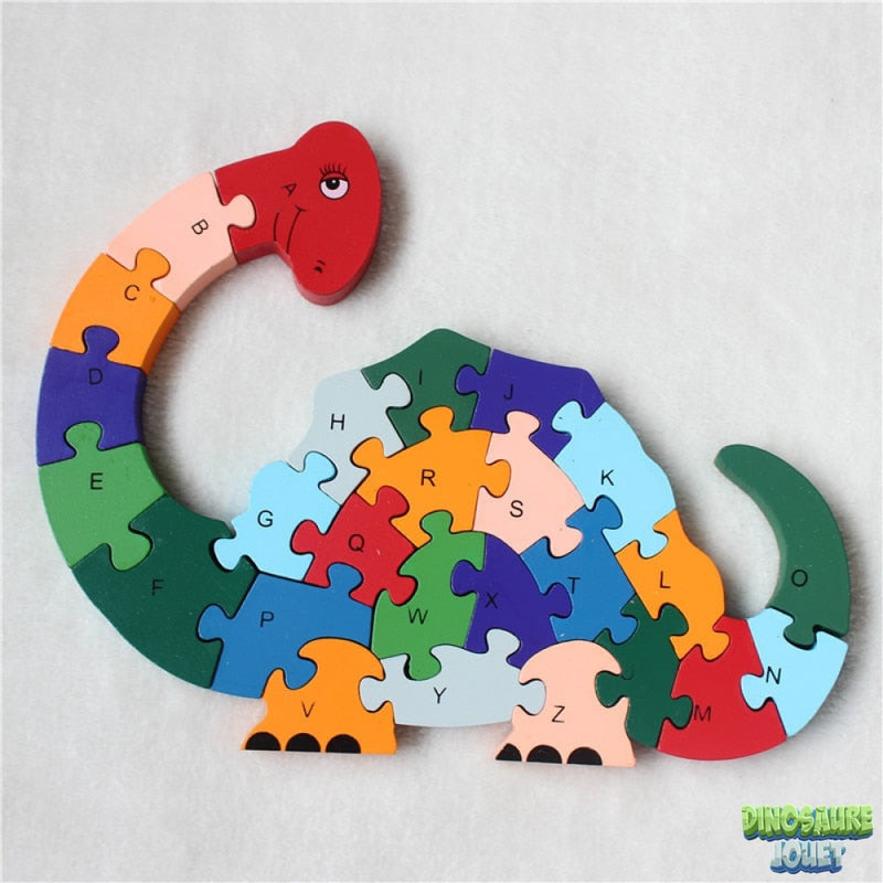 Puzzle 3d Dinosaure bois
