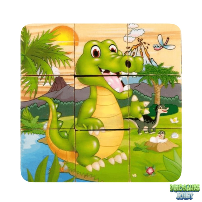 Puzzle cube progressif dinosaures