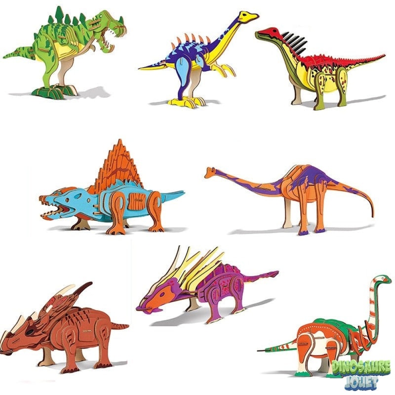 Puzzle en bois squelette Dinosaure