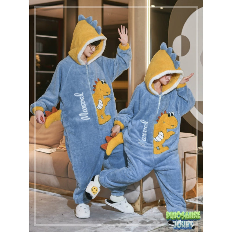 Pyjamas pilou pilou dinosaure couple