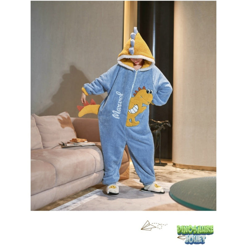 Pyjamas pilou pilou dinosaure couple