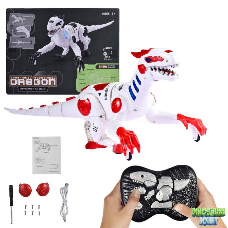 Robot dinosaure télécommandé avec lumière - Enjouet