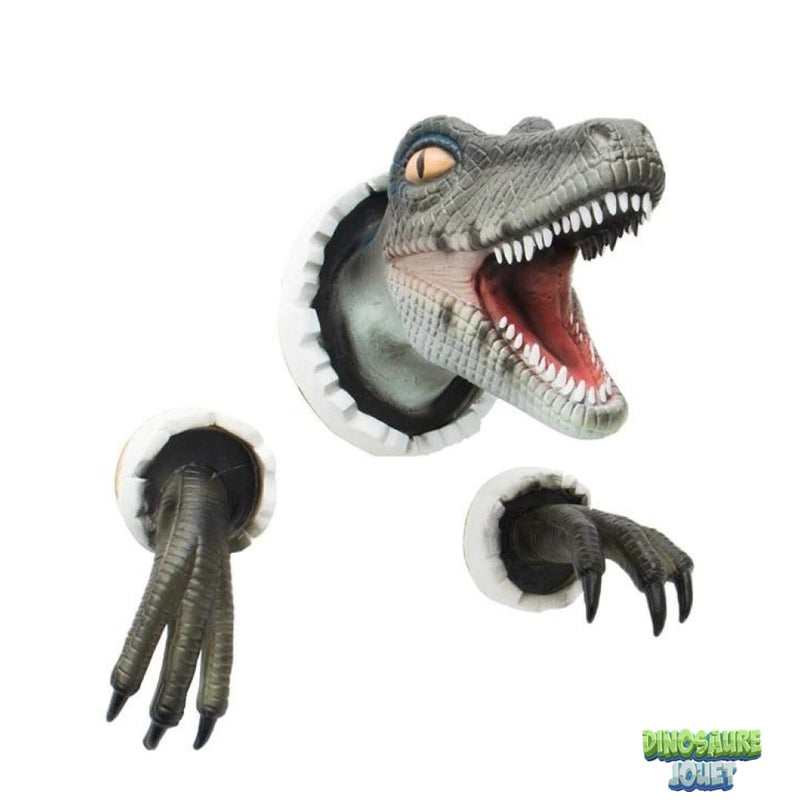 Statue Dinosaure deco murale Vélociraptor
