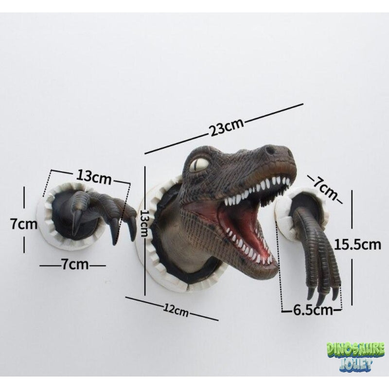 Statue Dinosaure murale Vélociraptor