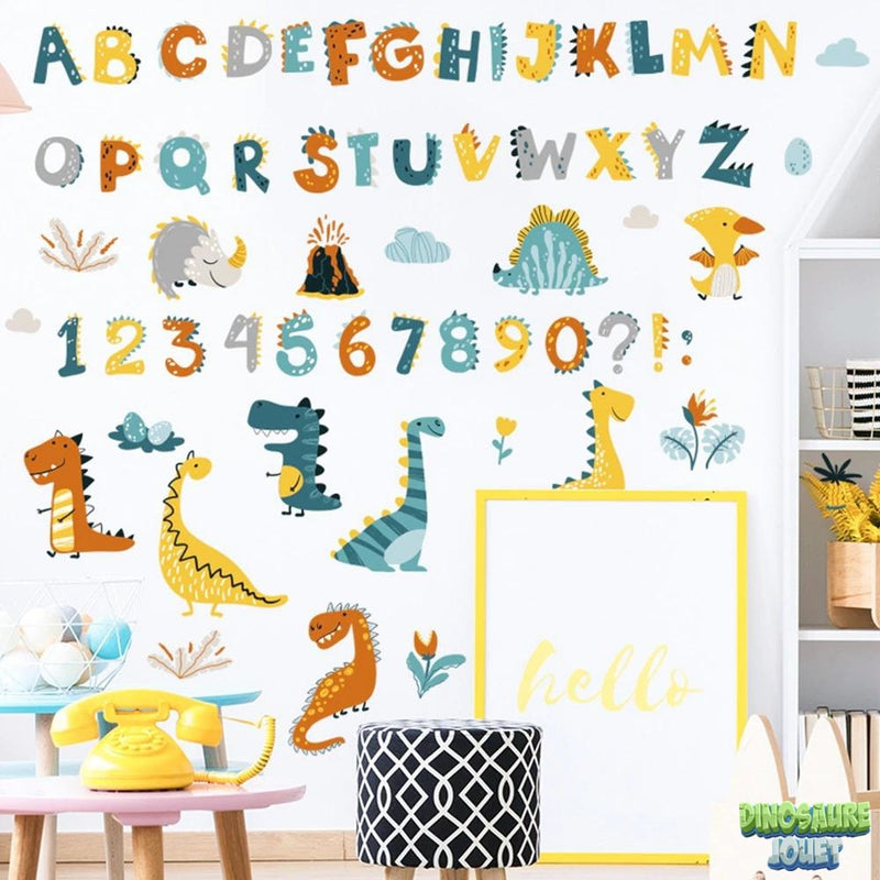 Stickers alphabet Dinosaure