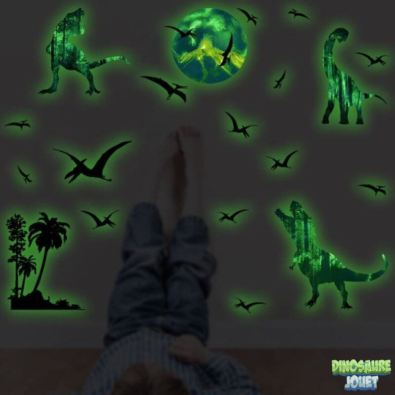 Stickers dinosaure fluorescent