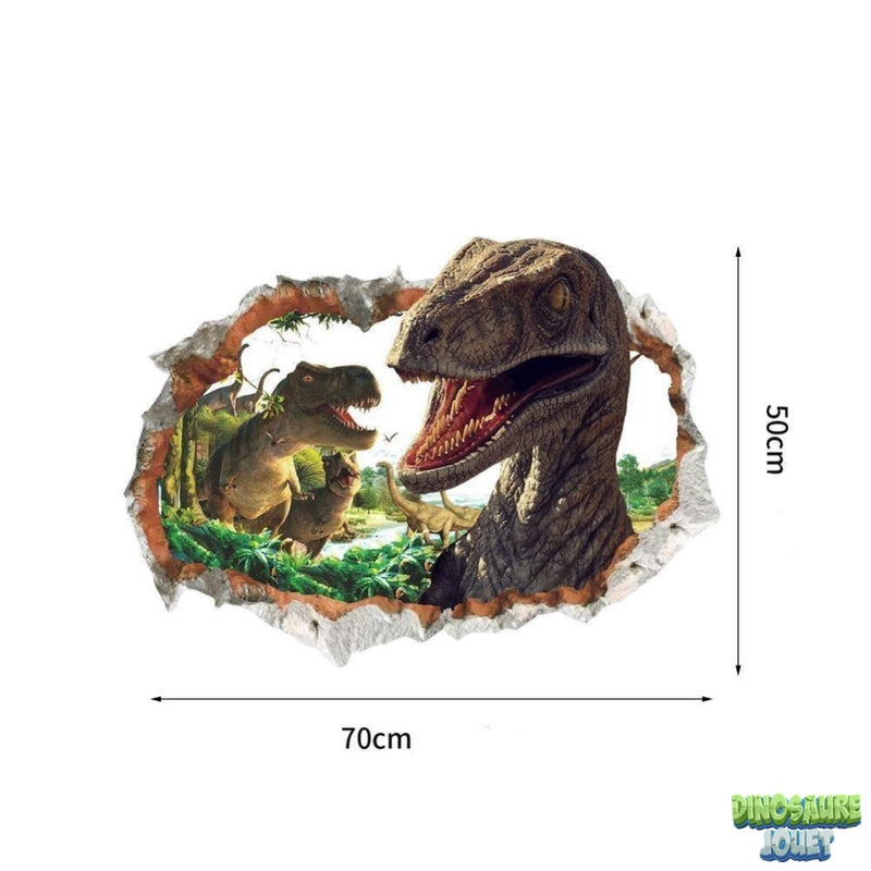 Stickers Dinosaures muraux vélociraptor